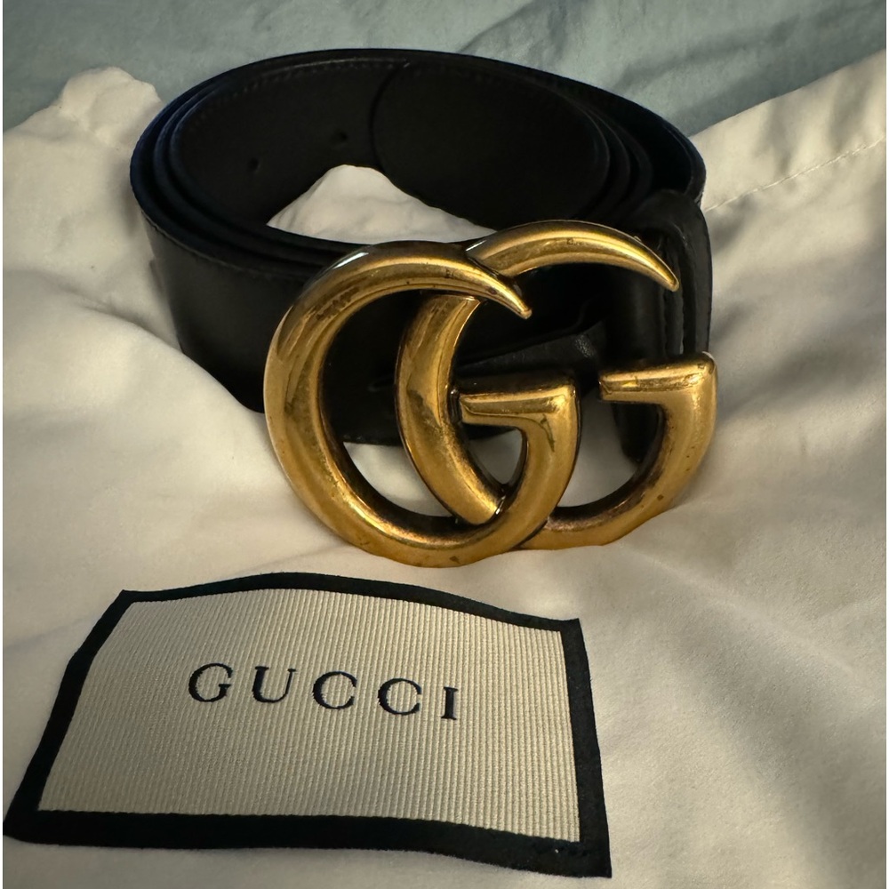 Authentic Gucci Double GG Marmont Belt 85 cm